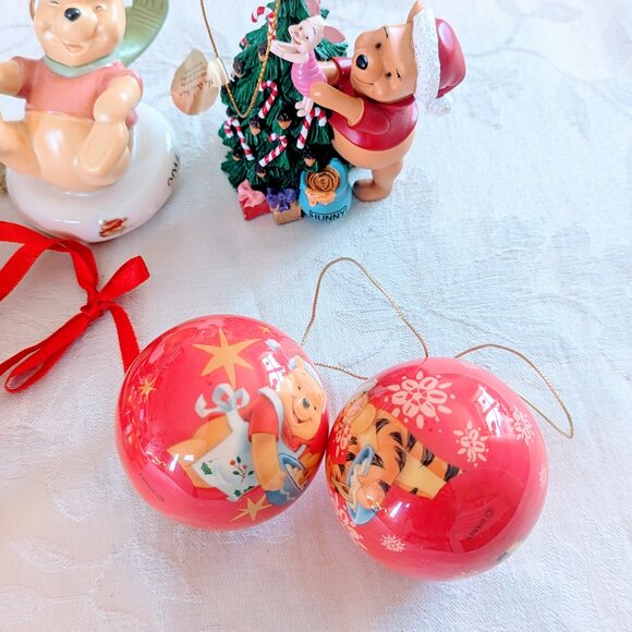 Lot of 11 Disney Winnie the Pooh Christmas Ornaments Danbury Mint Lenox Glass - Picture 4 of 11